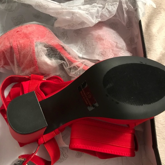 Red High Heel Sandals - Picture 3 of 3